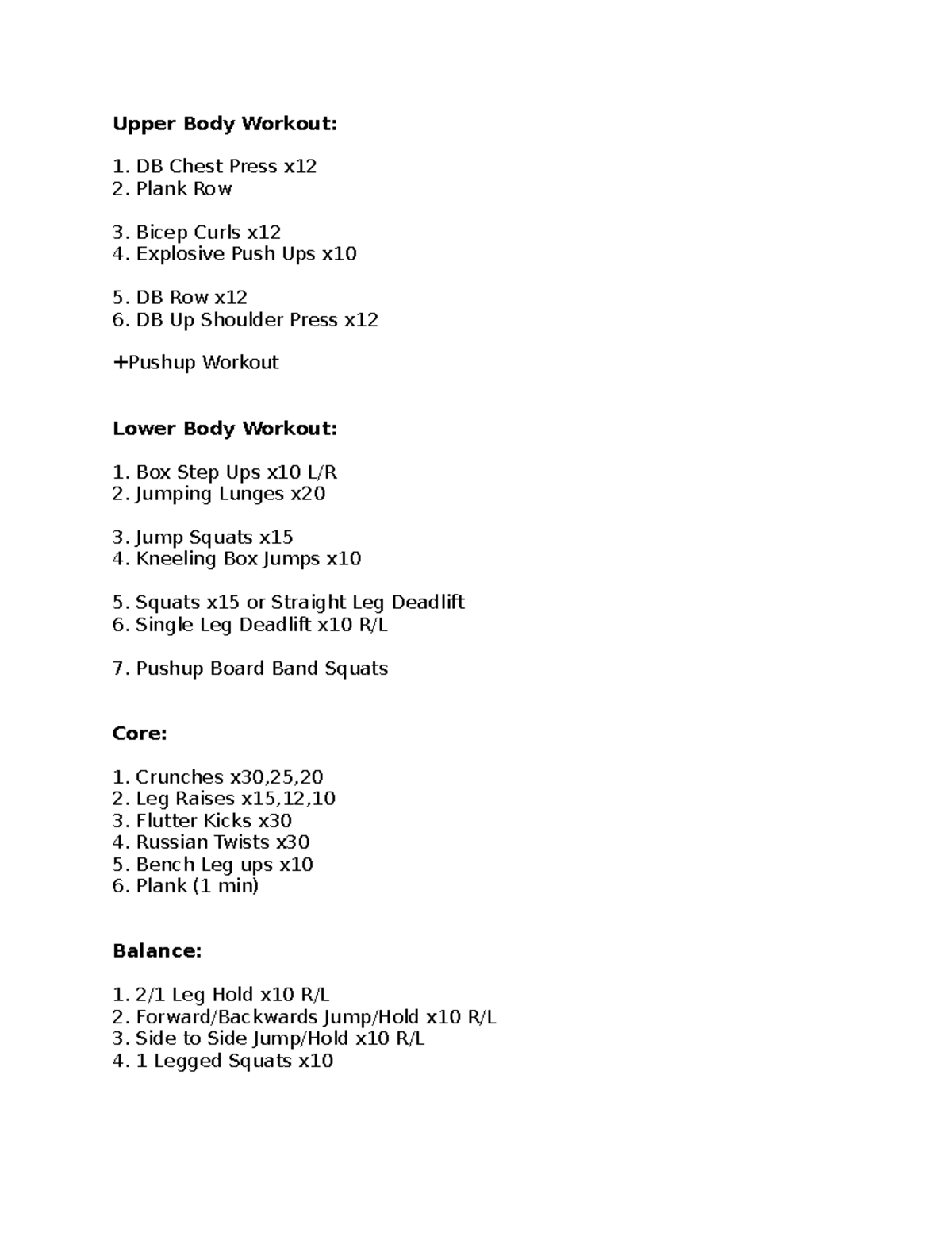 Printyy - Upper Body Workout: DB Chest Press x Plank Row Bicep Curls x ...