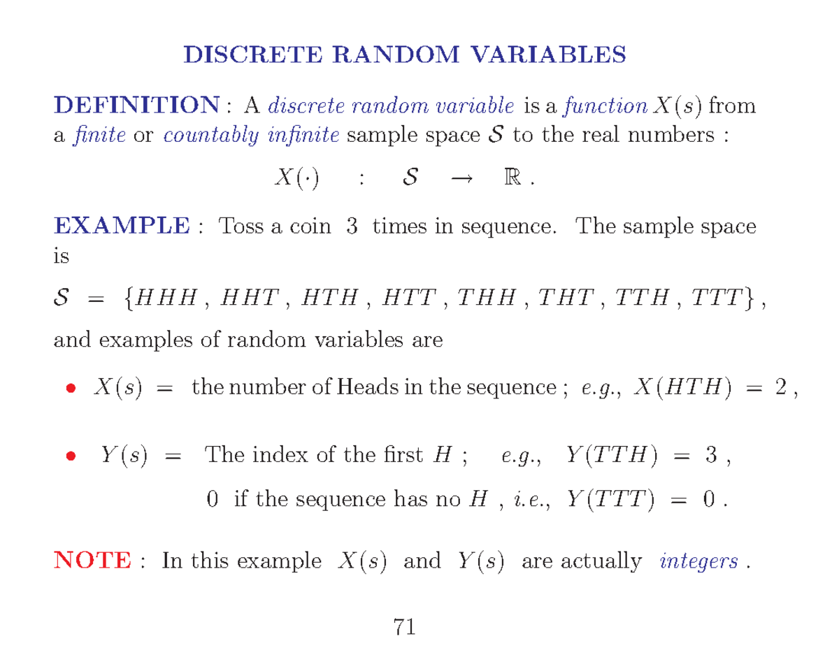 Chapter 3 Discrete Random Variables - DISCRETE RANDOM VARIABLES ...