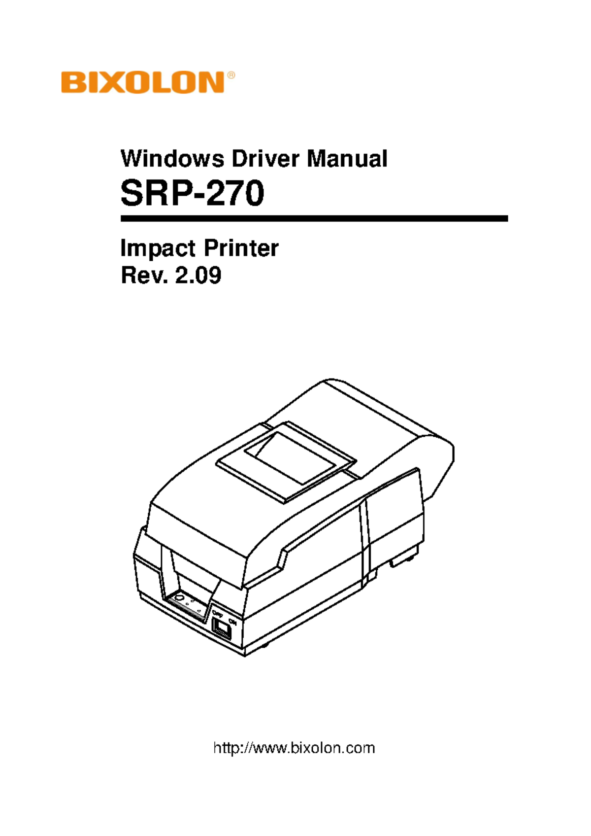 Manuals SRP-270 Windows Driver english Rev 2 09 - Windows Driver Manual ...