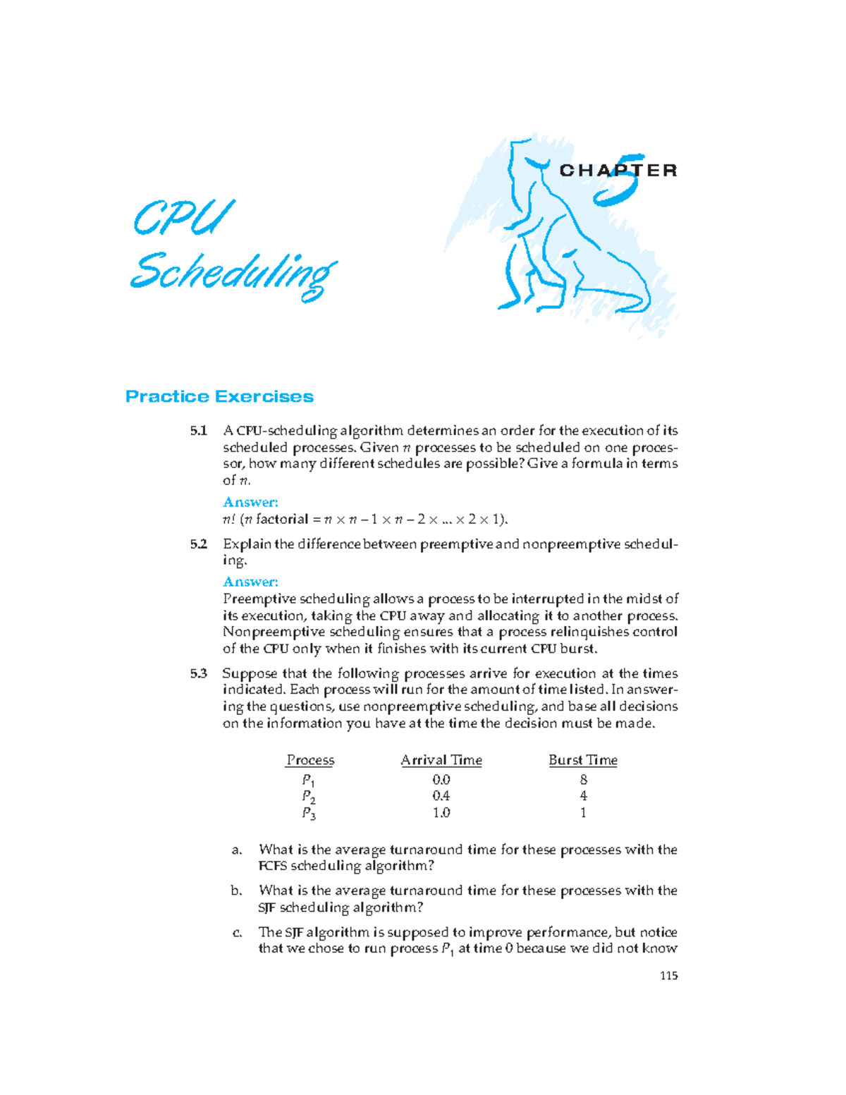 CPUscheduling - asdfad - 5 C H A P T E R CPU Scheduling Practice ...