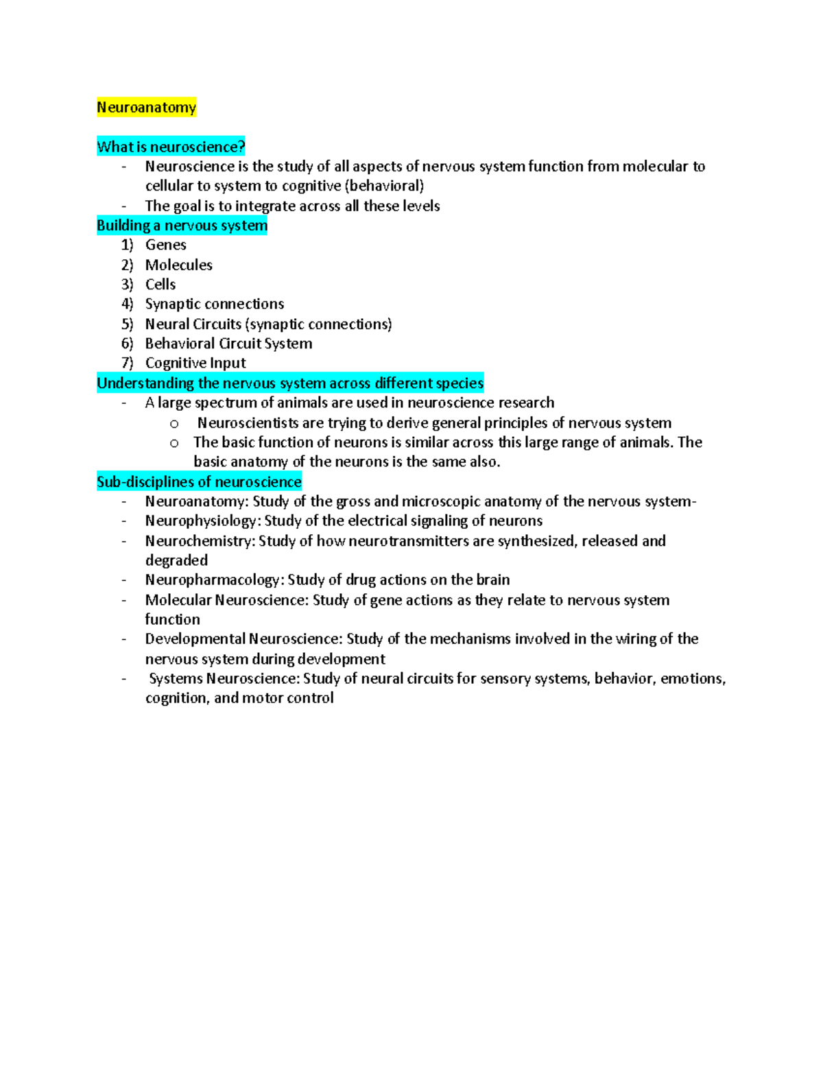 Cbns106 Ch 1 Introduction To Neuroscience Anderson Neuroanatomy Cbns106 Ch 1 Introduction To Neuroscience Anderson Neuroanatomy