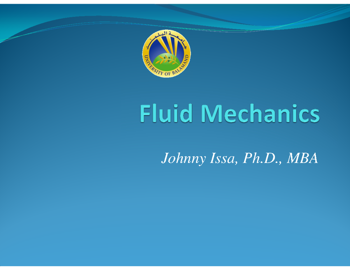 MECH 243 - Chapter 1 - none - Johnny Issa, Ph., MBA Chapter 1 ...