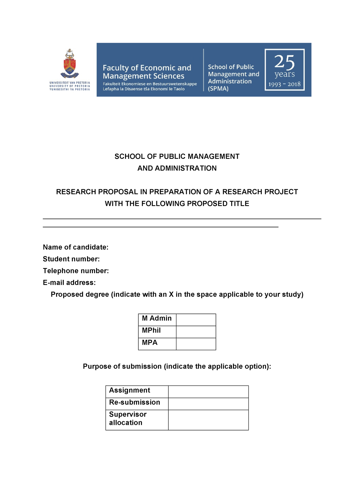 research proposal public management