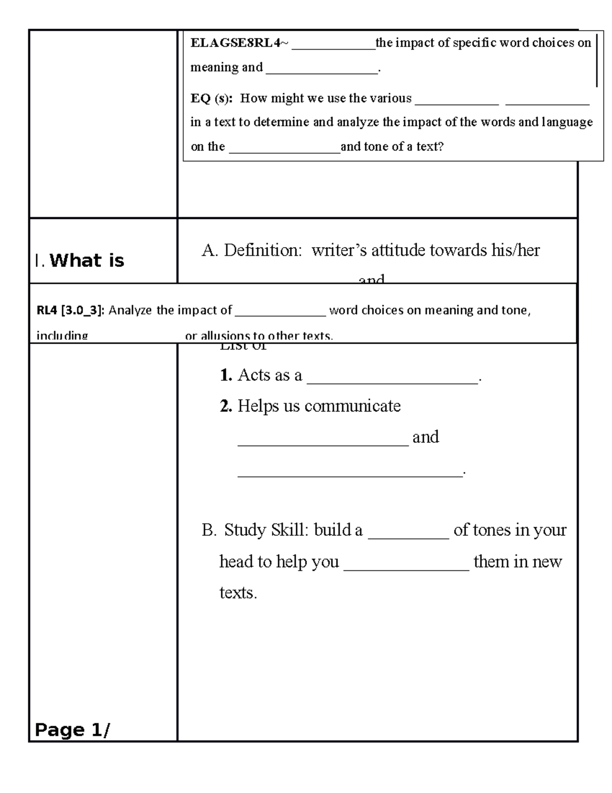 cloze-cornell-notes-rl4-tone-and-meaning-i-what-is-page-1-a