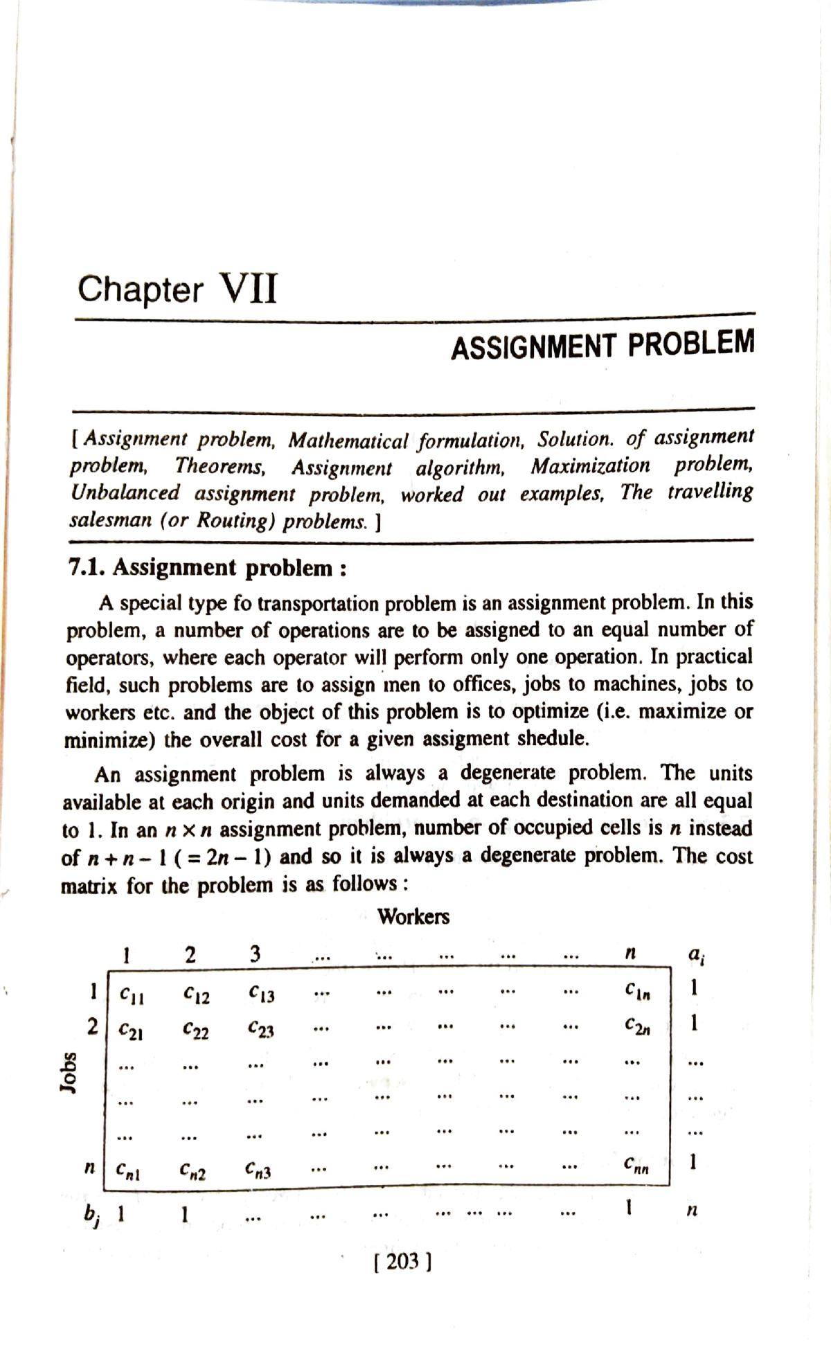 assignment problem in operational research ppt