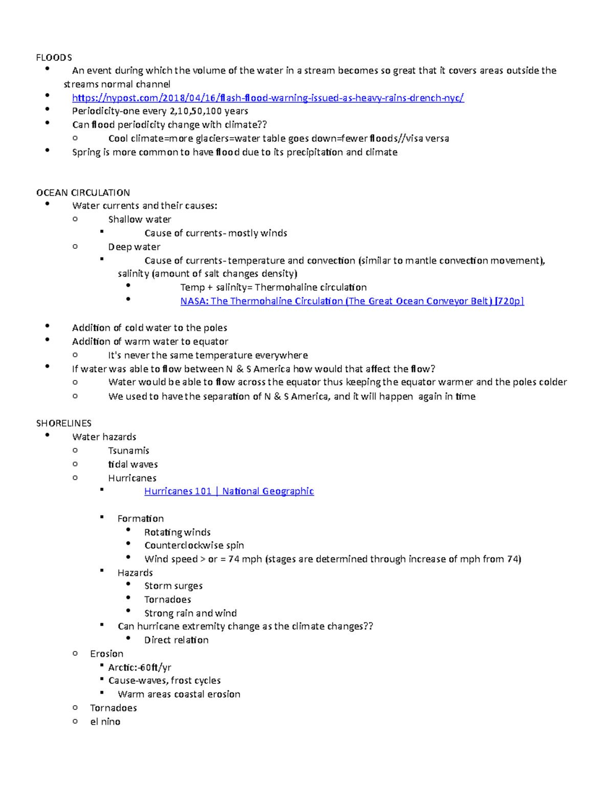 W11-Wednesday - Lecture notes 21 - FLOODS - Studocu
