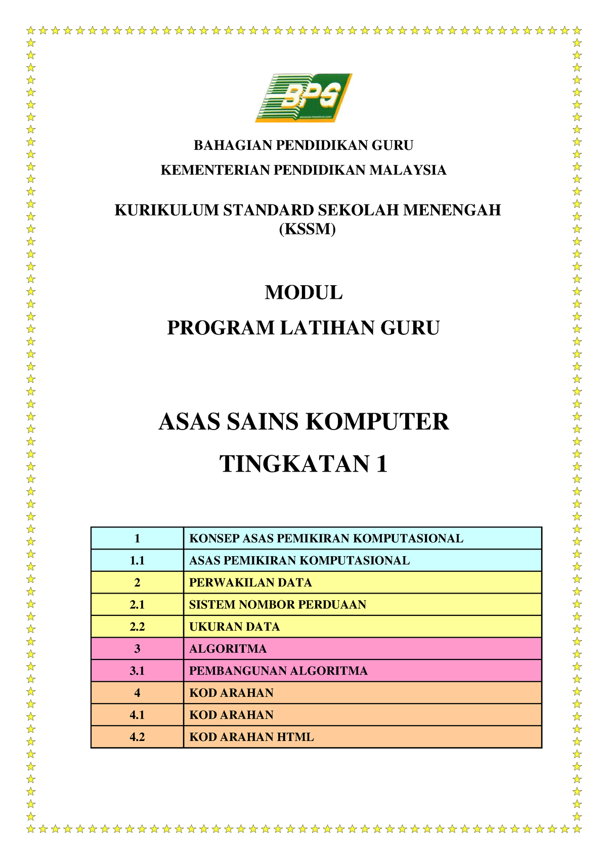 Modul ASK Tingkatan 1 - BAHAGIAN PENDIDIKAN GURU KEMENTERIAN PENDIDIKAN ...