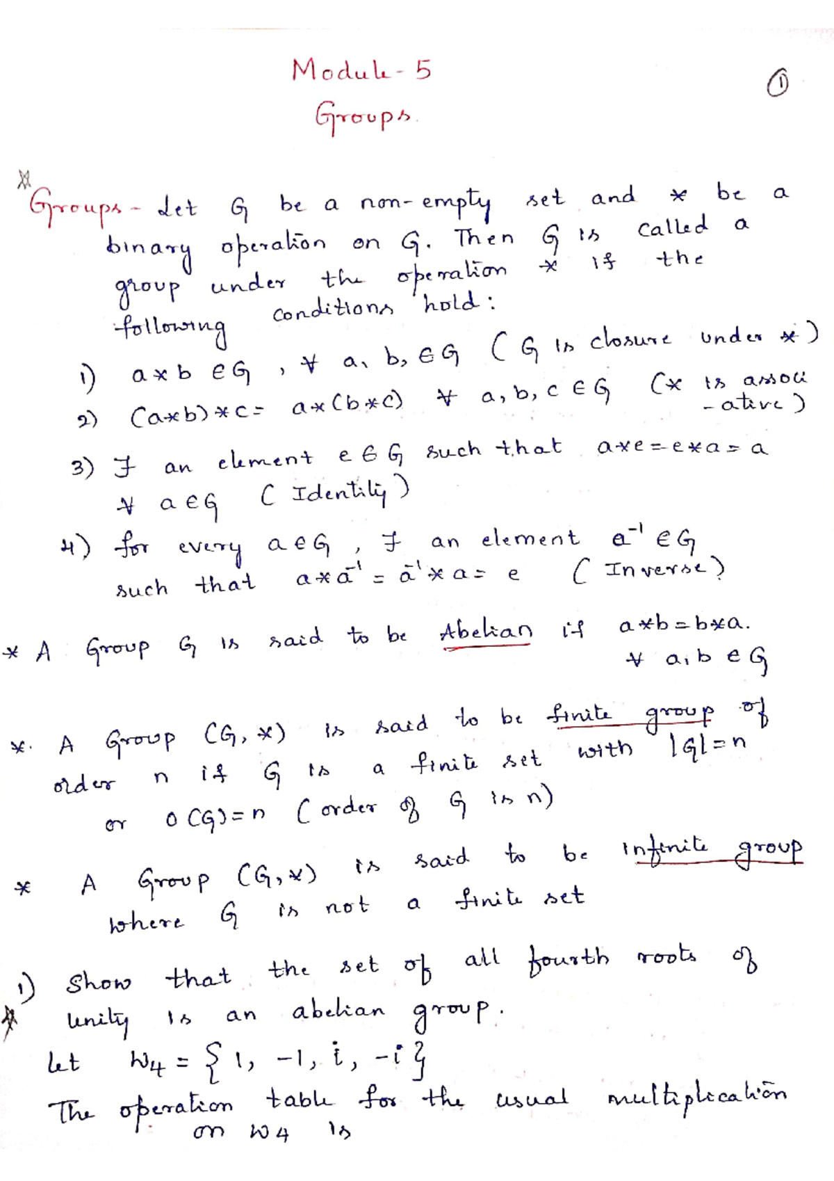DMS Module -5 - discrete maths - 5 1 Groups X Groups Let G be a empty ...