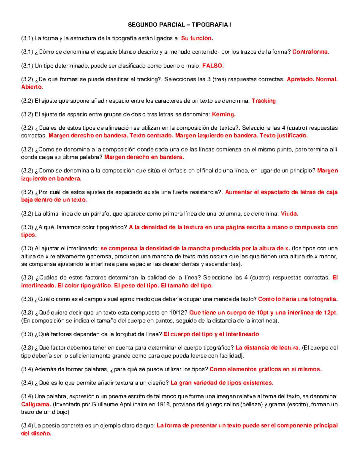 Preguntero Tipografia 1 - Segundo Parcial 12-07-2020 - SEGUNDO PARCIAL ...