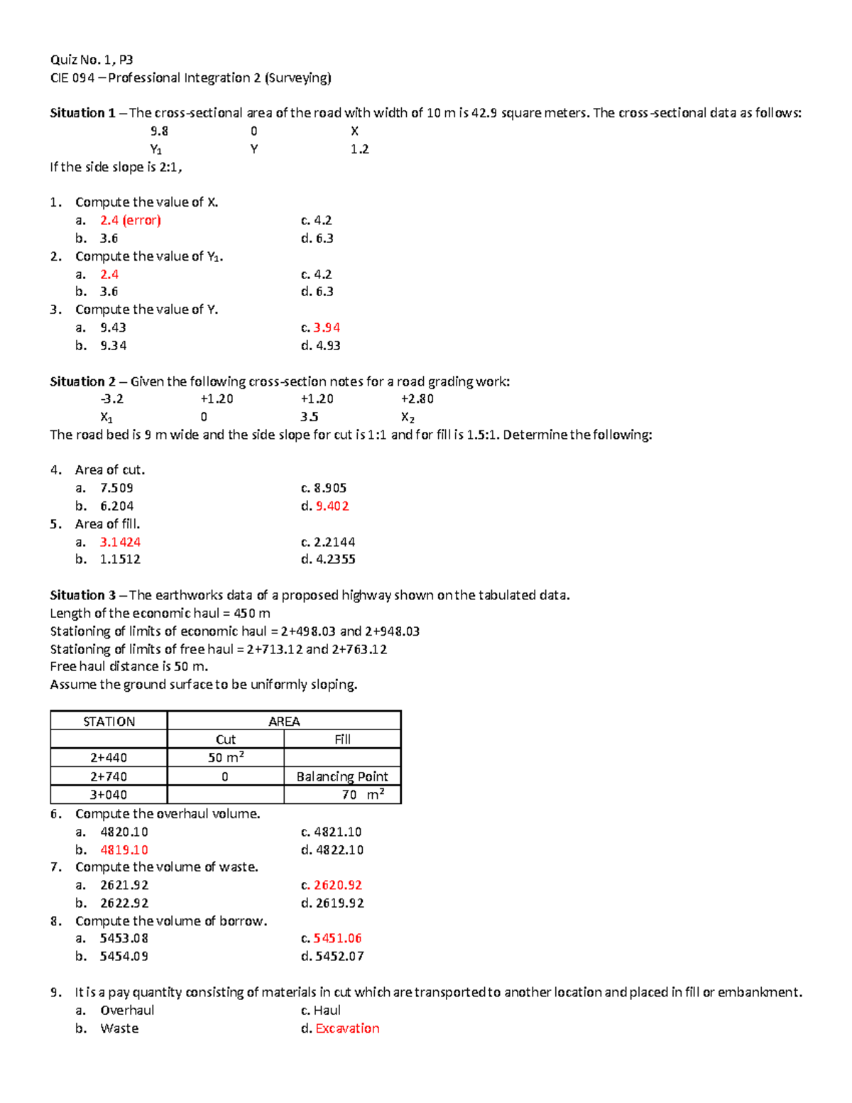 Quiz 1 Period 3 - Quiz No. 1, P CIE 094 – Professional Integration 2 ...