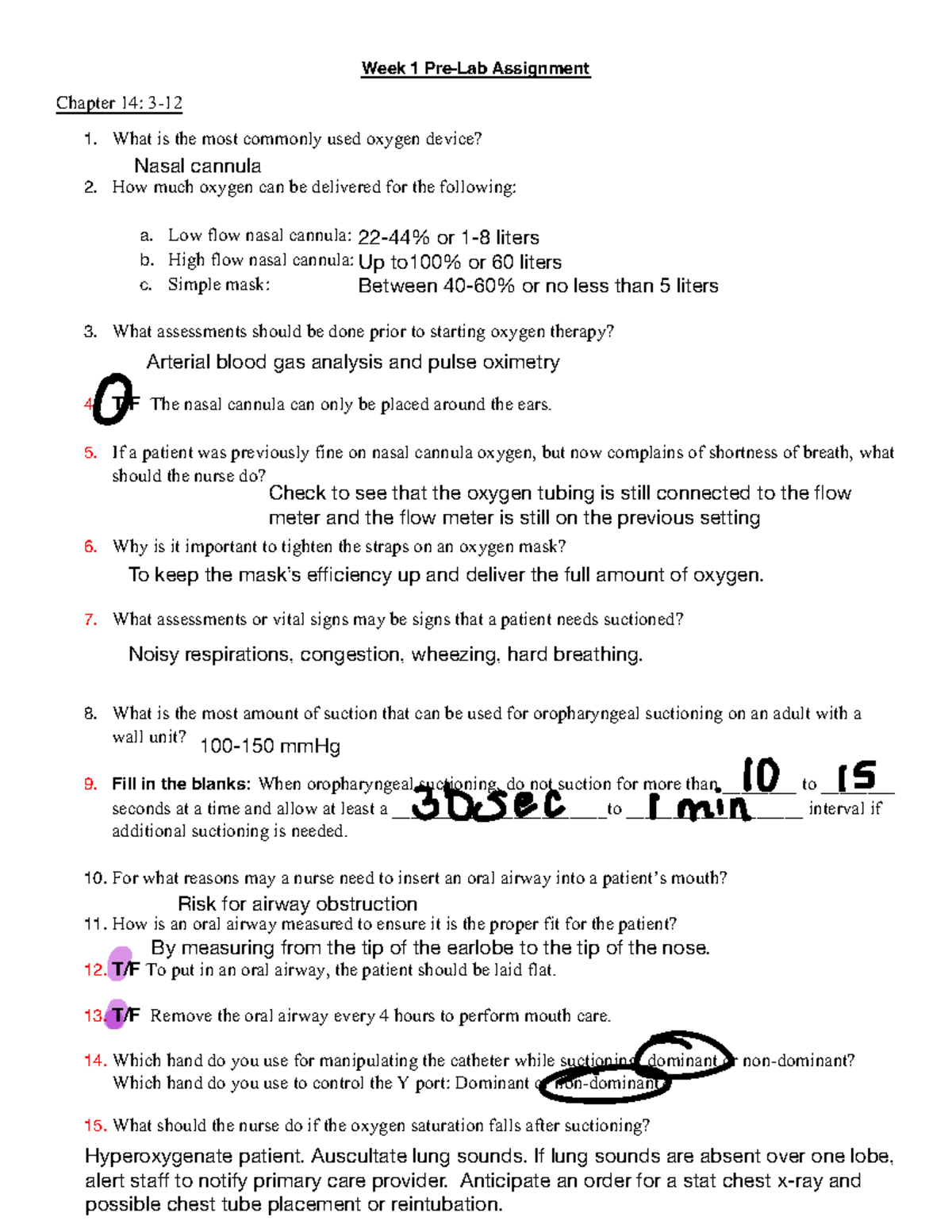 Pre lab #1 - Week 1 Pre-Lab Assignment Chapter 14: 3- What is the most ...