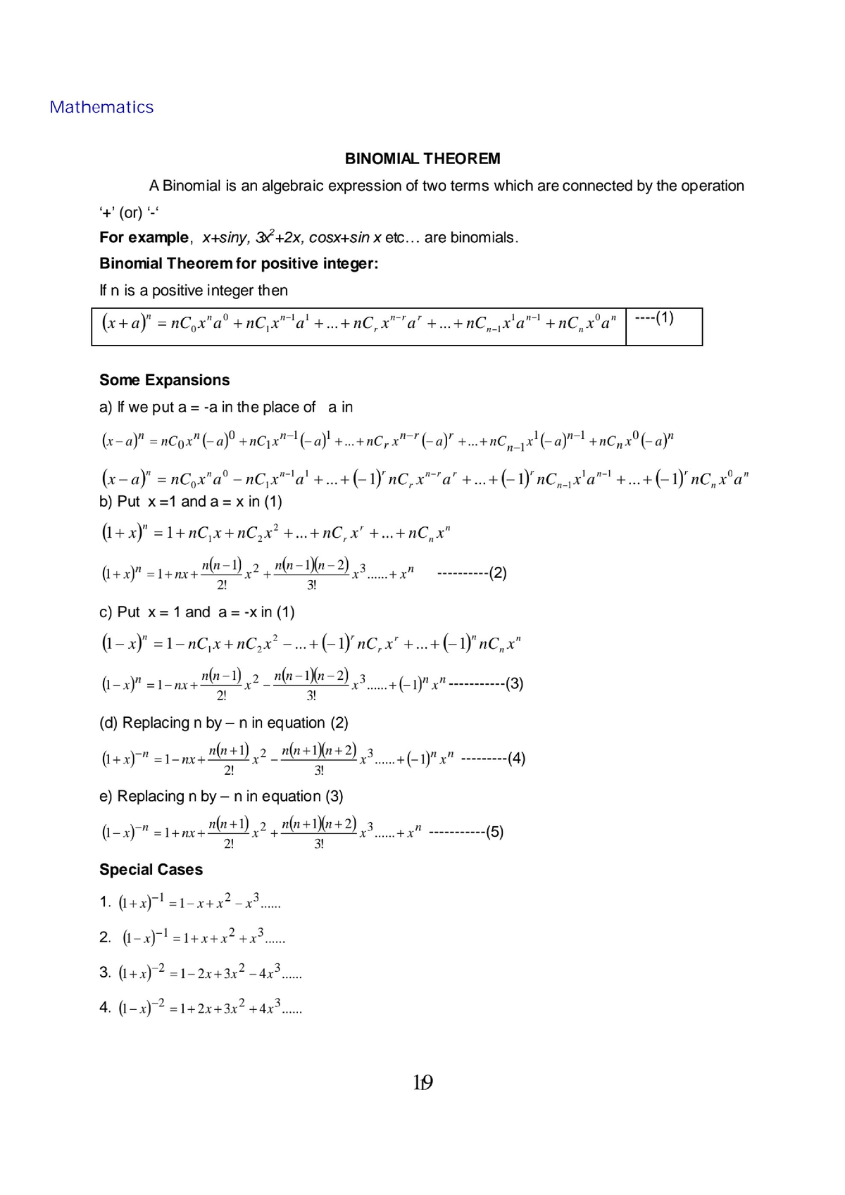 Part 2-mathematics B.sc Notes - Mathematics - Studocu