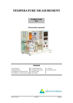Im310 - LAB CALCULATIONS - STUDY OF I/P AND P/I CONVERTER Instruction ...