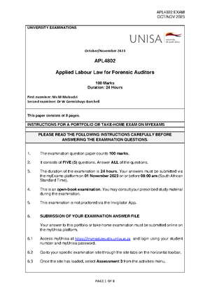 APL4802 2024 Assessment 2 - APL ASSESSMENT 2 SEMESTER 2 2024 APL ...