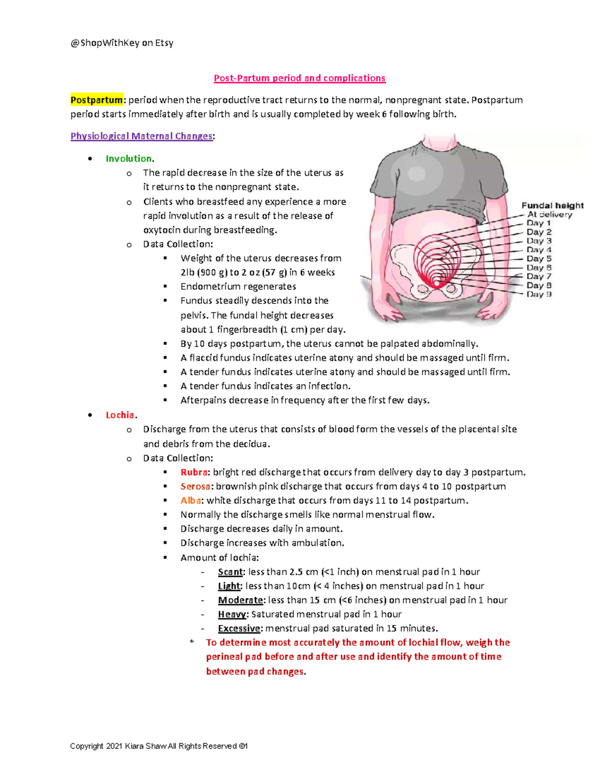 PostPartum period and complications