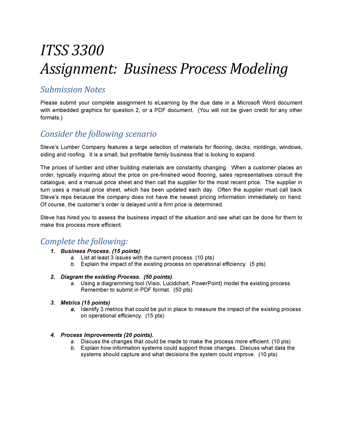 business process assignment