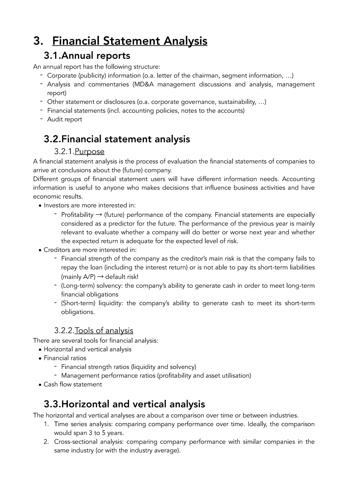 section 3 financial statement presentation paragraph 3.17(d)