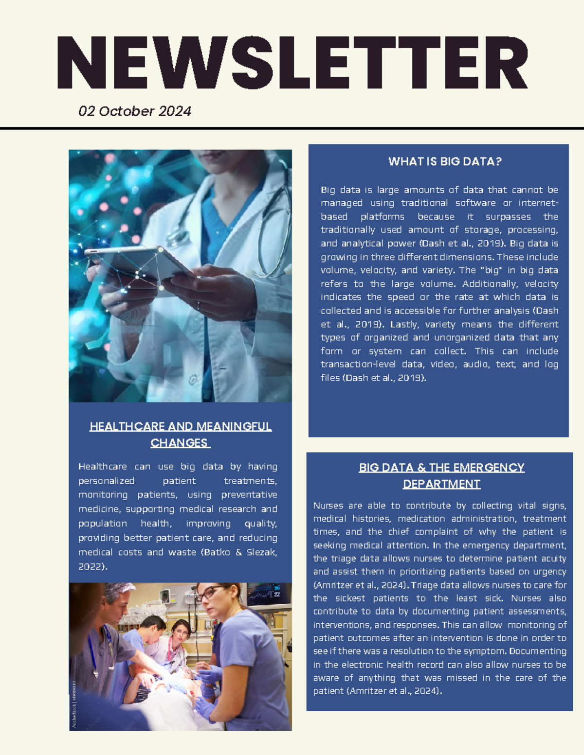 Big Data Newsletter - NEWSLETTER HEALTHCARE AND MEANINGFUL CHANGES BIG ...