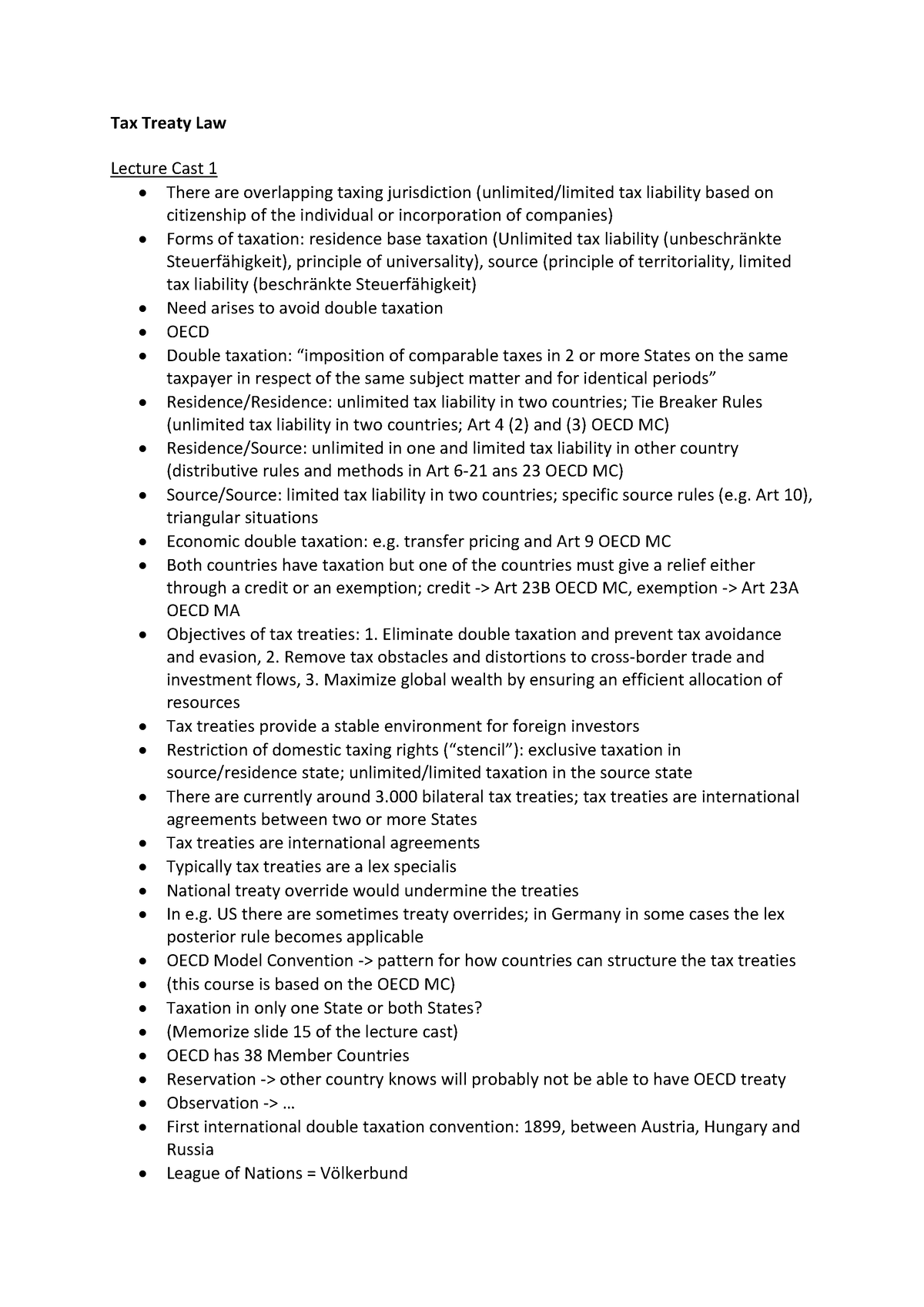 Tie Breaker Rule in Tax Treaties