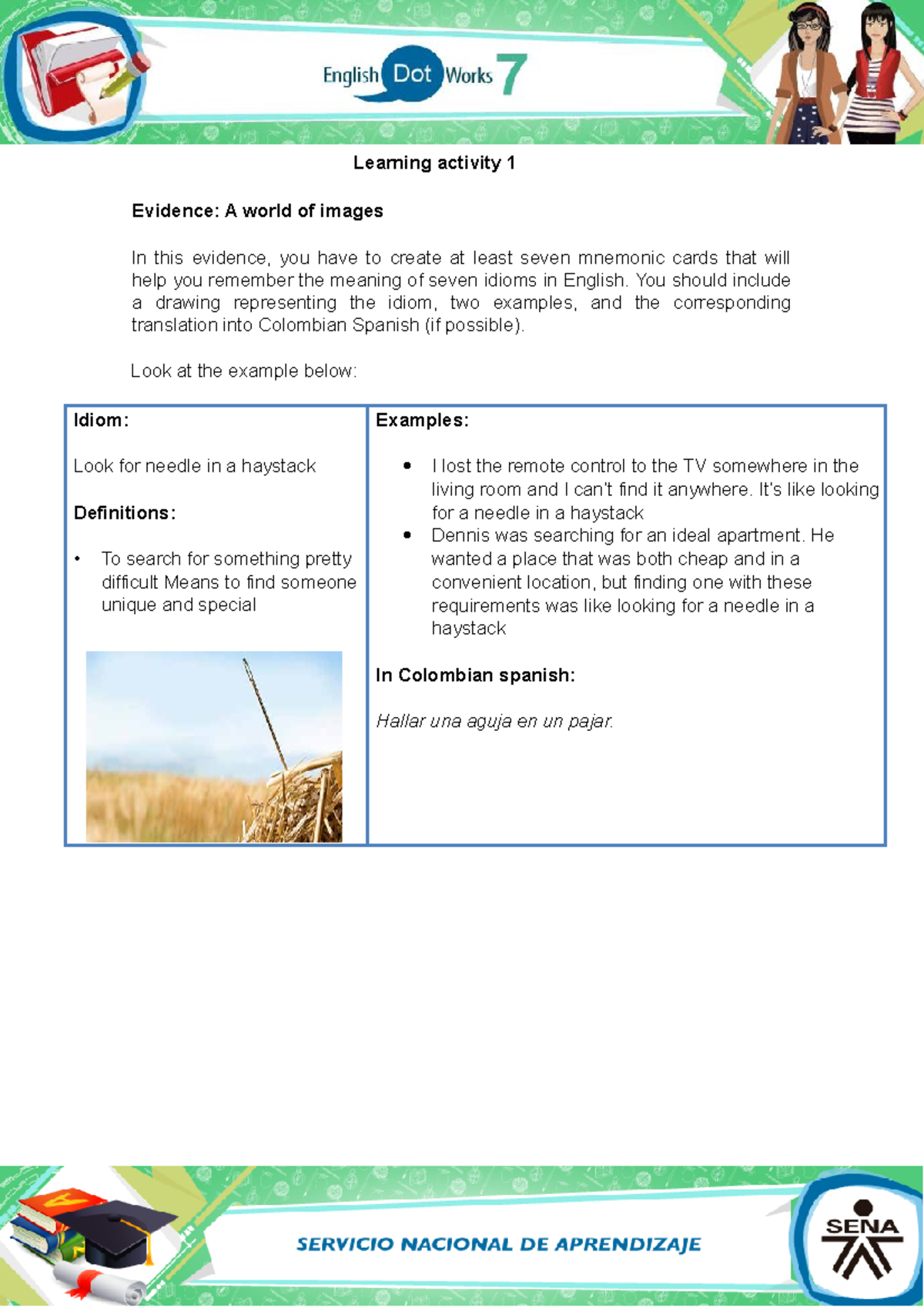 Evidence A world of images - Learning activity 1 Evidence: A world of  images In this evidence, you - StuDocu