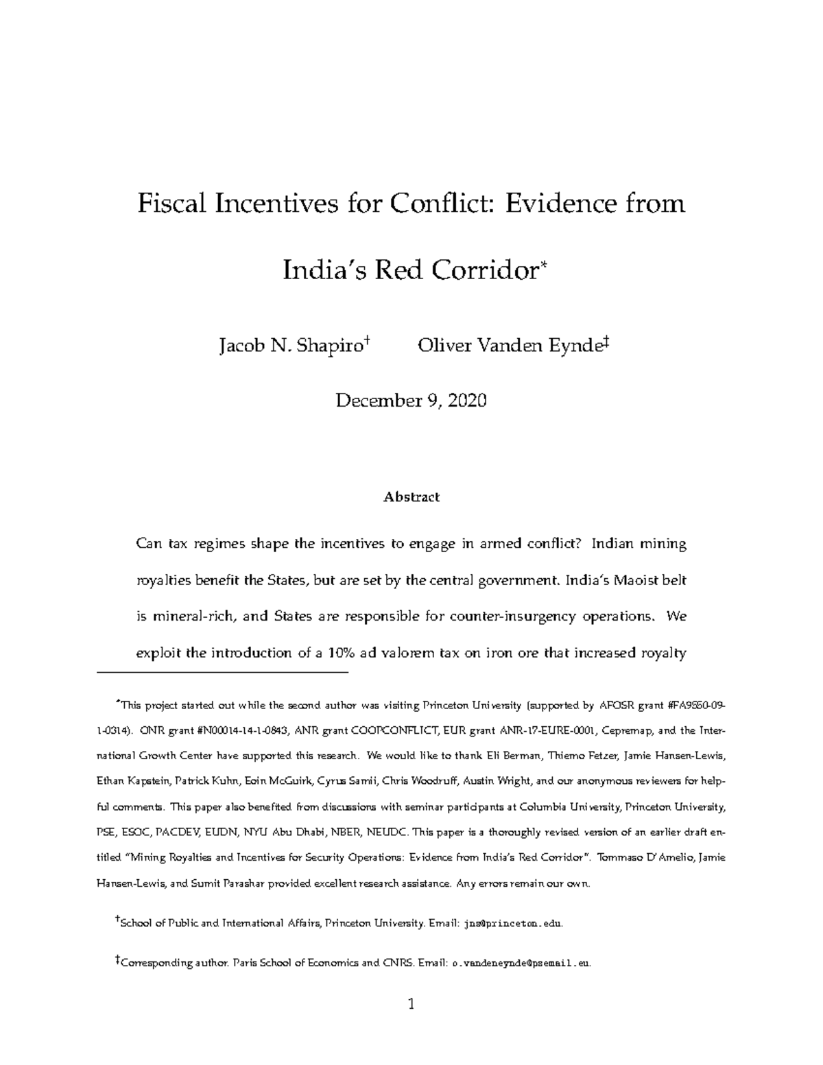 Fiscal incentives for conflict 10dec2020 mainpaper - Fiscal Incentives ...