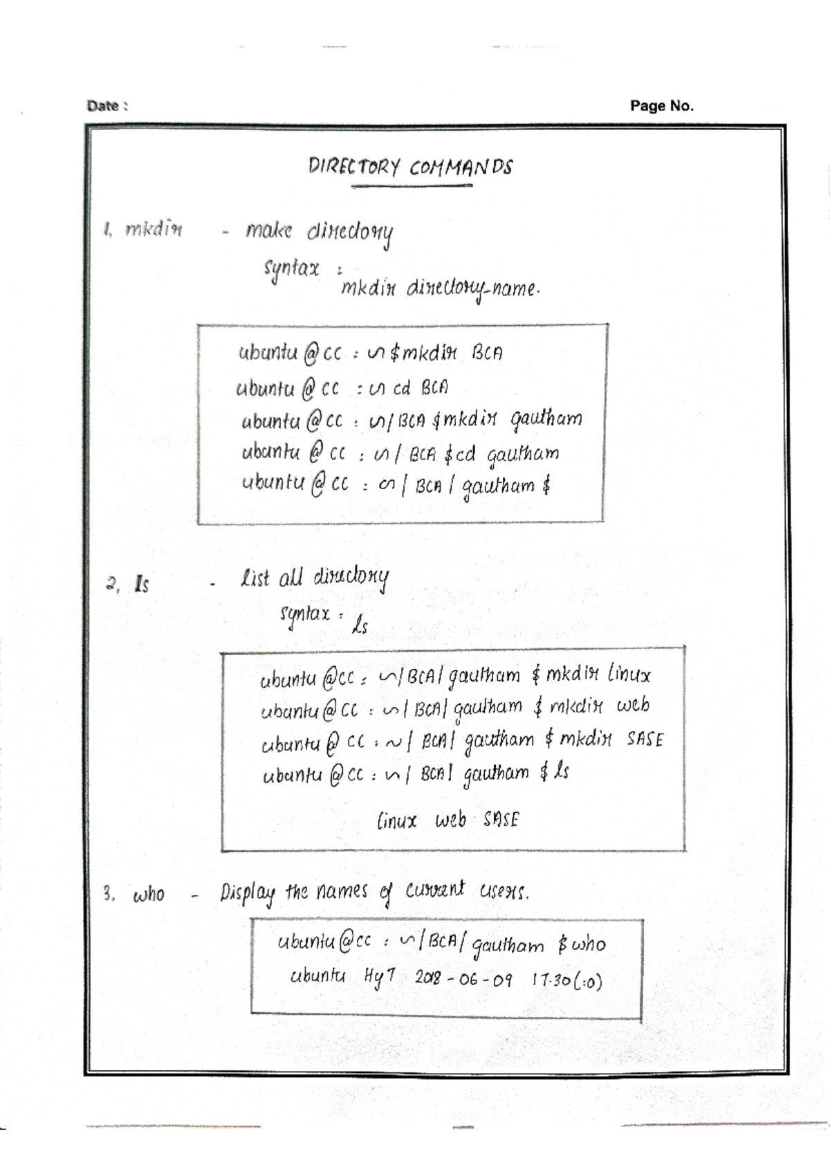 Linux assignment - Bachelor of Computer Applications - Studocu