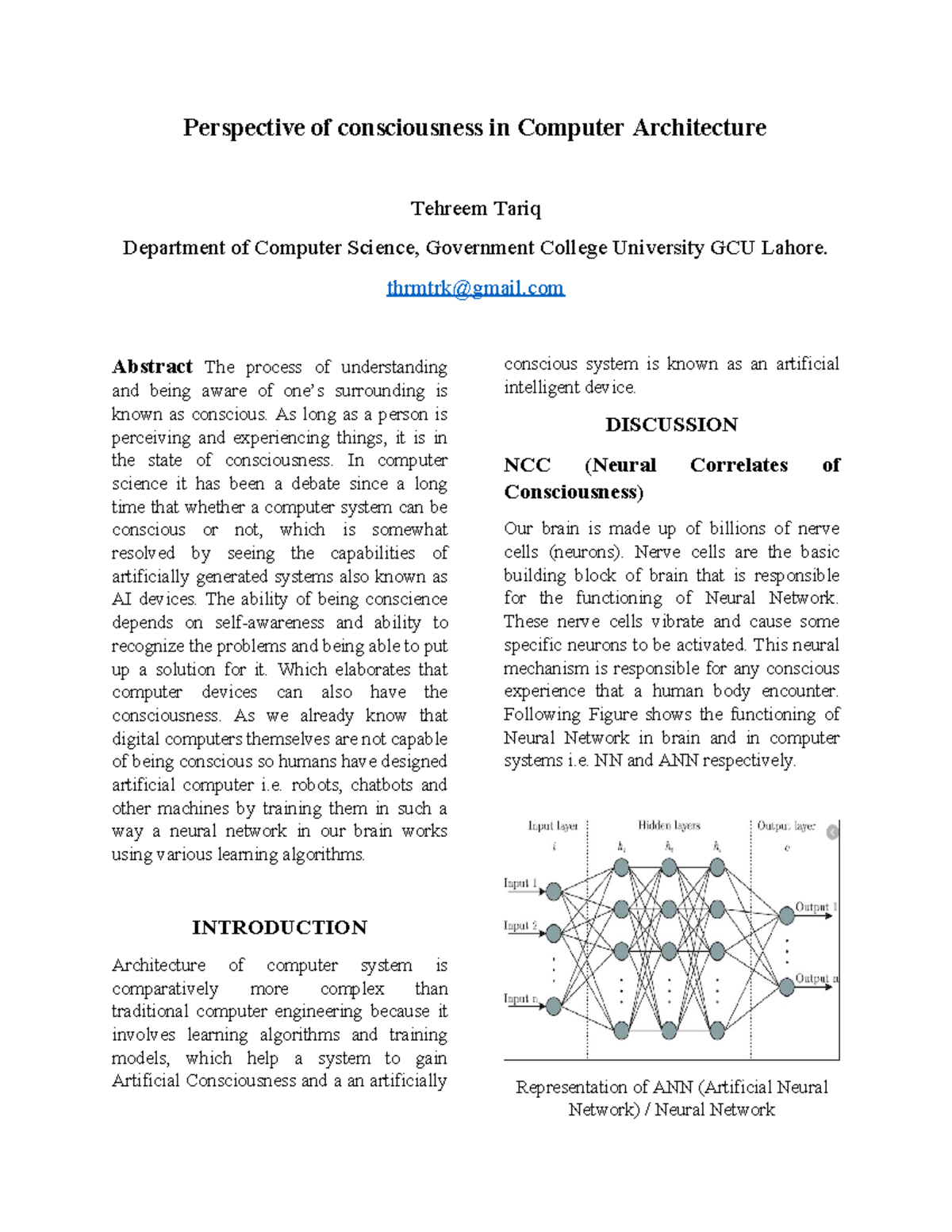 Perspective of Consciousness-Review Paper - Perspective of ...