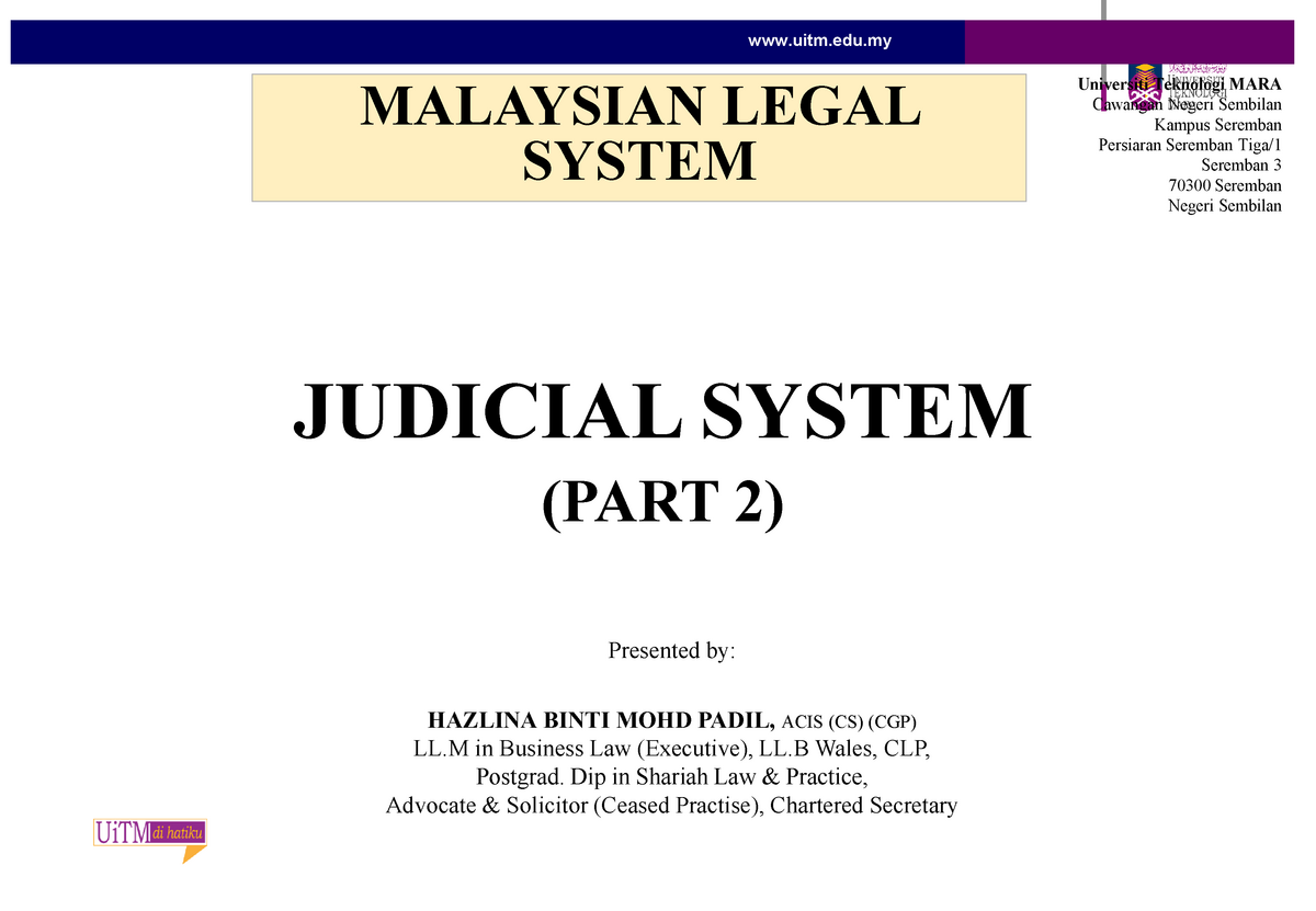 8-Judicial System-Part 2 Courts With Special Jurisdiction ...