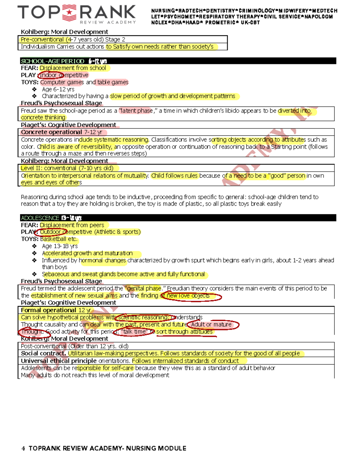 Pediatric notes 2 - LETPSYCHOMETRESPIRATORY THERAPYCIVIL ...