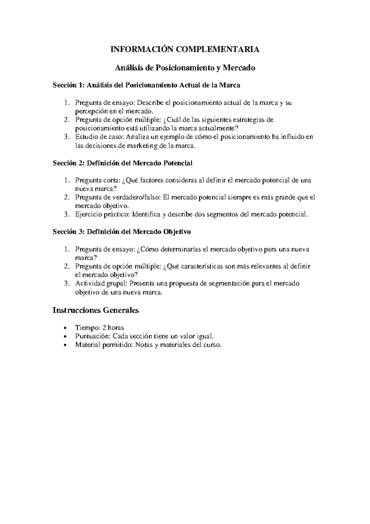 Información Complementaria - INFORMACIÓN COMPLEMENTARIA Análisis de ...