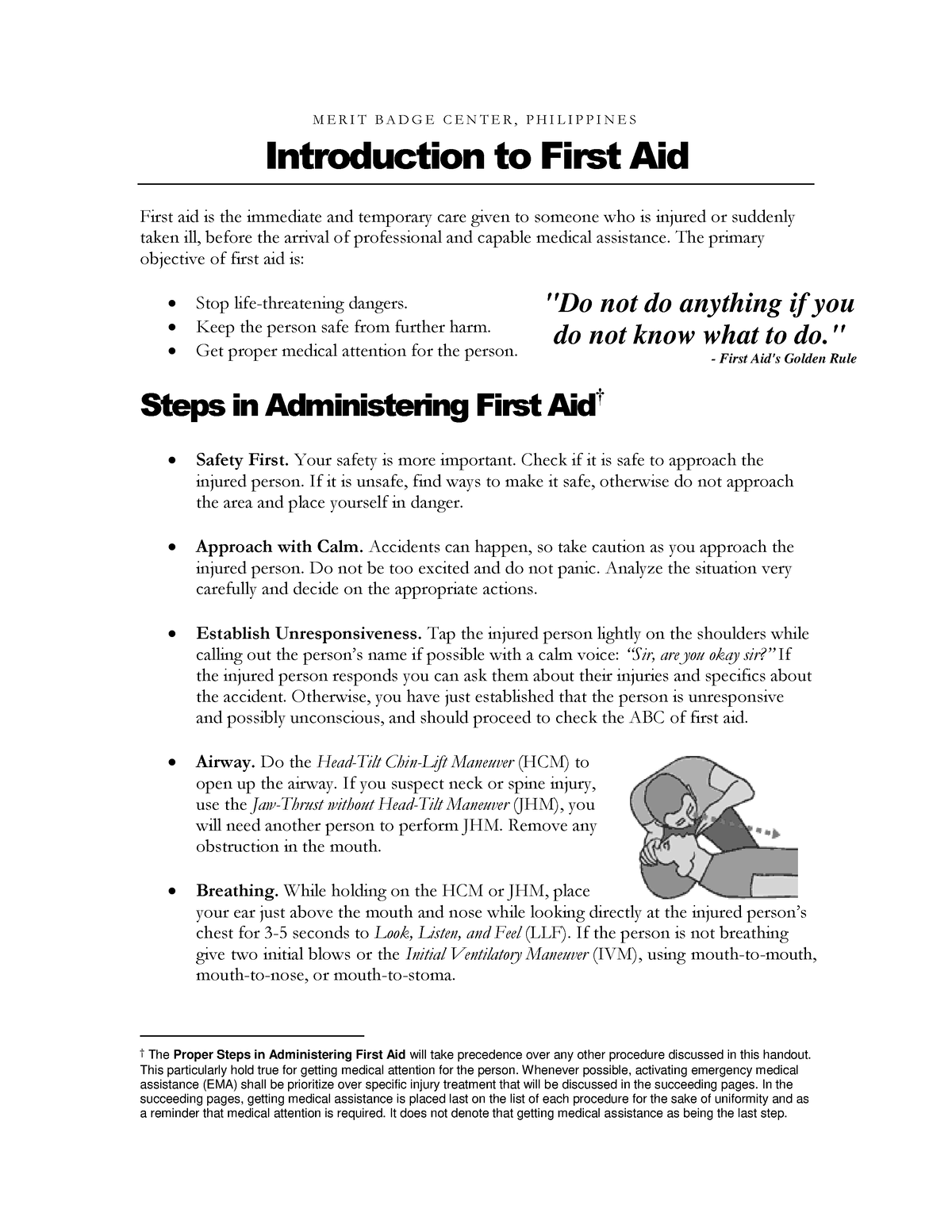 thesis about first aid