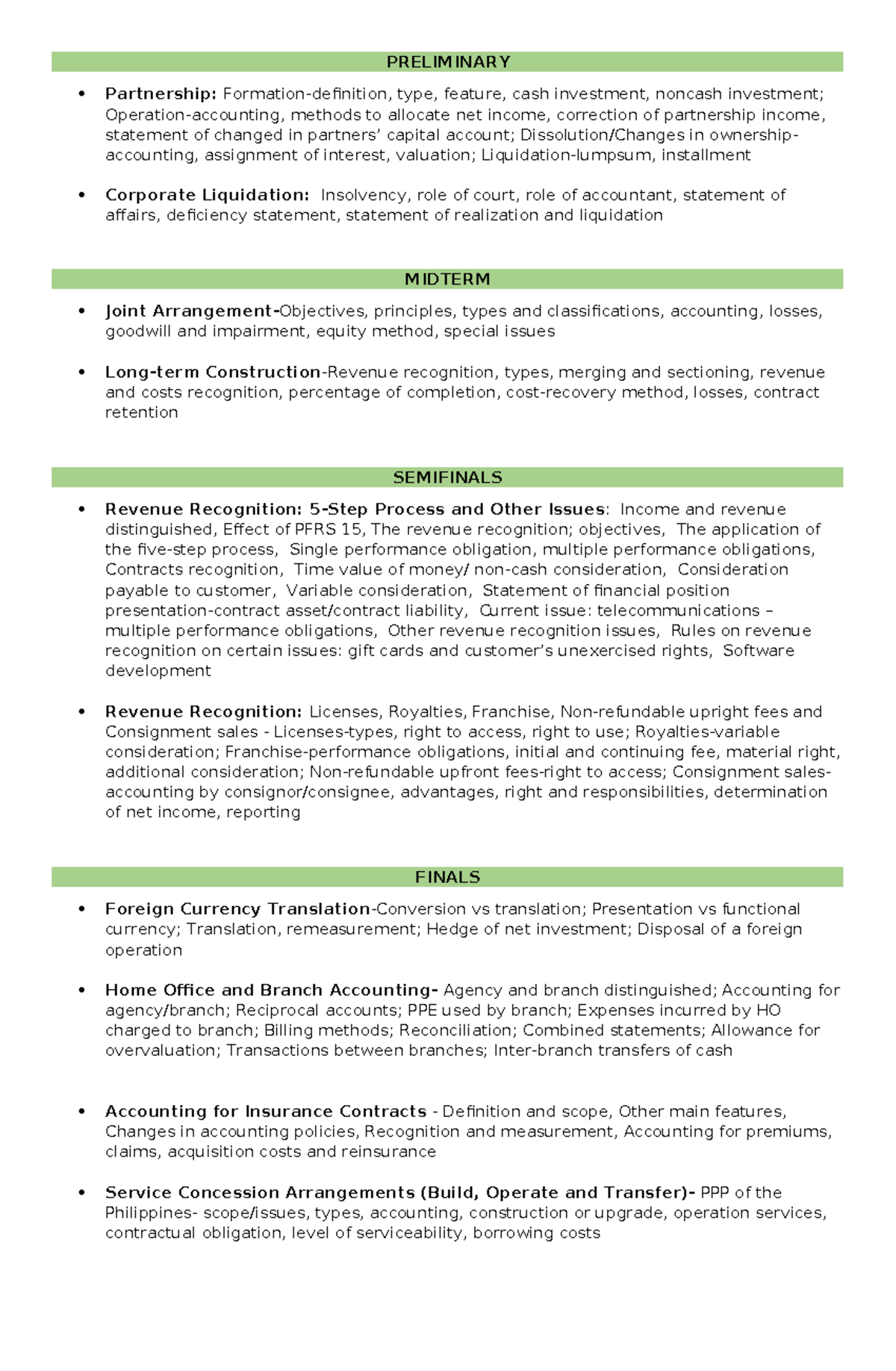 Accounting for Special Transactions - PRELIMINARY Partnership ...