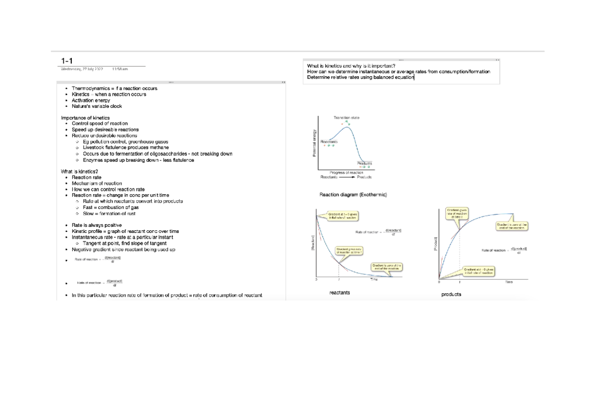 Chem 2 week 1 lecture 1 notes - CHEM10004 - Studocu