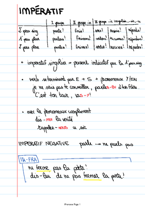 Lespronoms Personnels Complement - French204 - Grammair 2 Page - Studocu