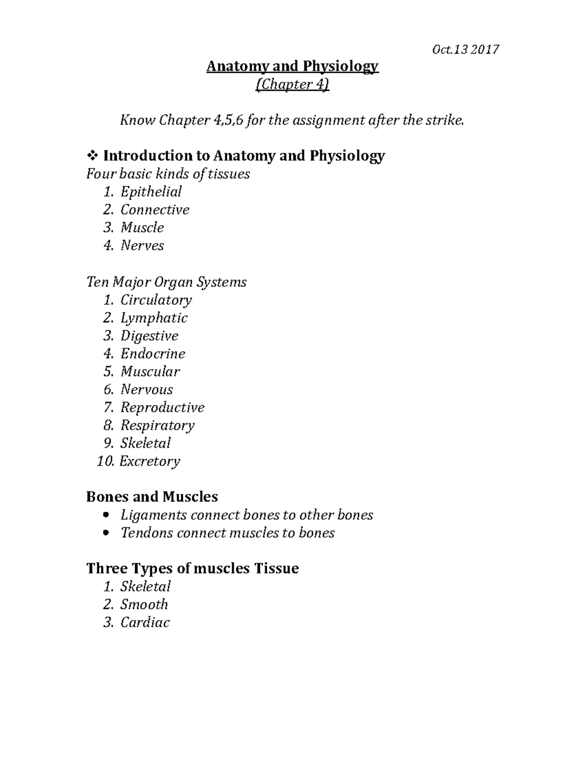 Anatomy And Physiology (Chapter 4) - Introduction To Anatomy And ...