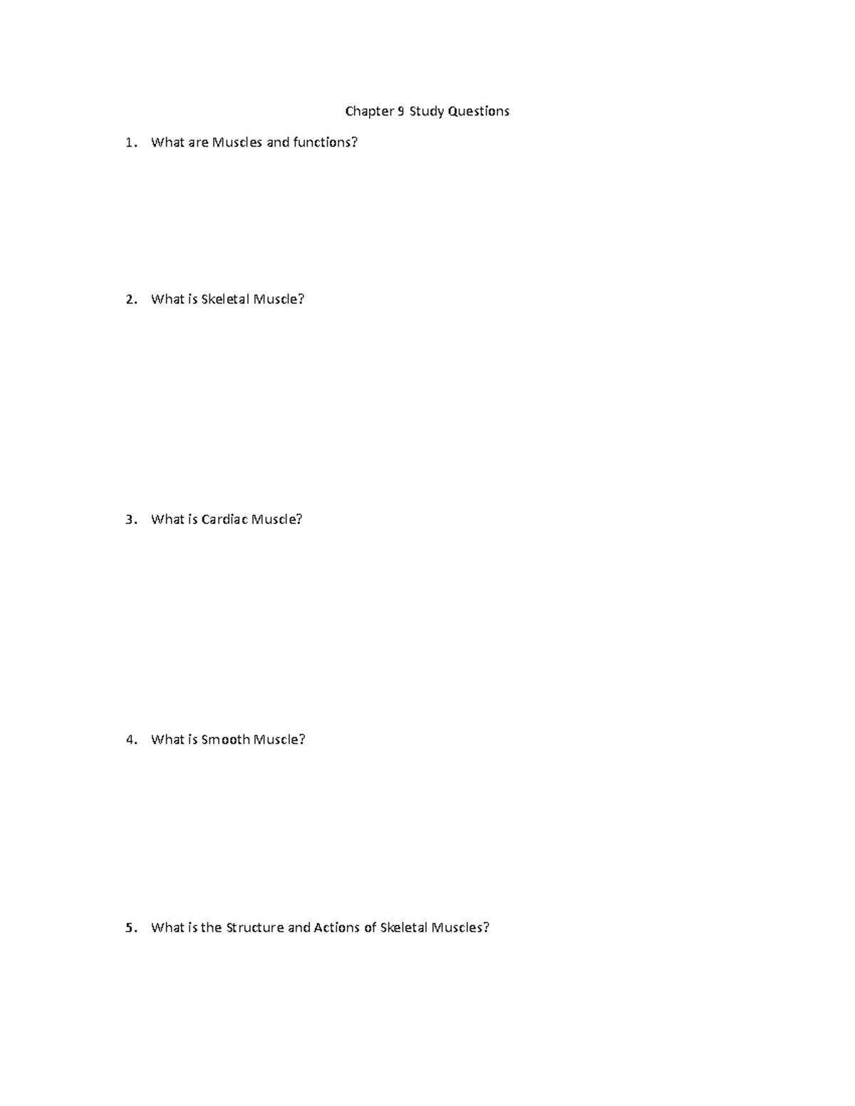 Chapter 9 Study Questions - BIOL 2301 - UNT - Studocu