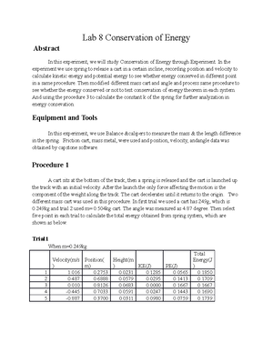 Lab12 - physic lab - Lab 12 Angular Motion Abstract In this experiment ...