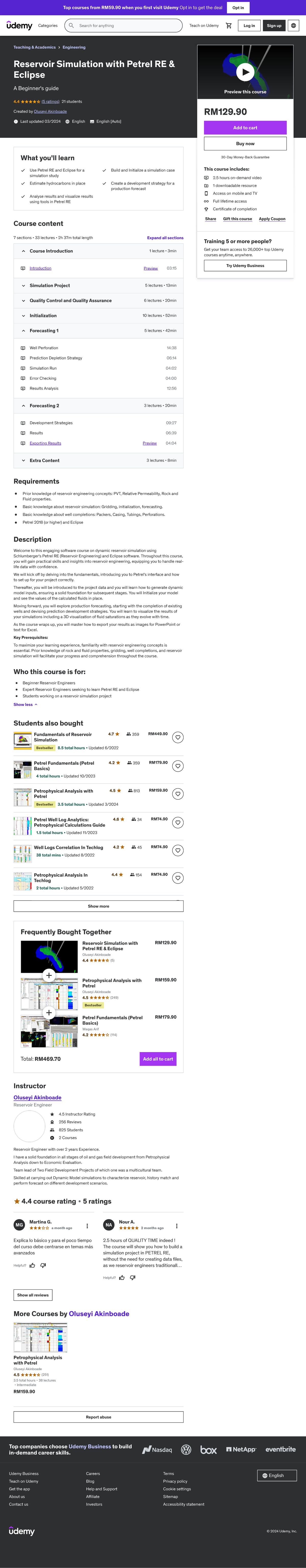 Reservoir Simulation with Petrel RE & Eclipse Udemy - Top companies ...