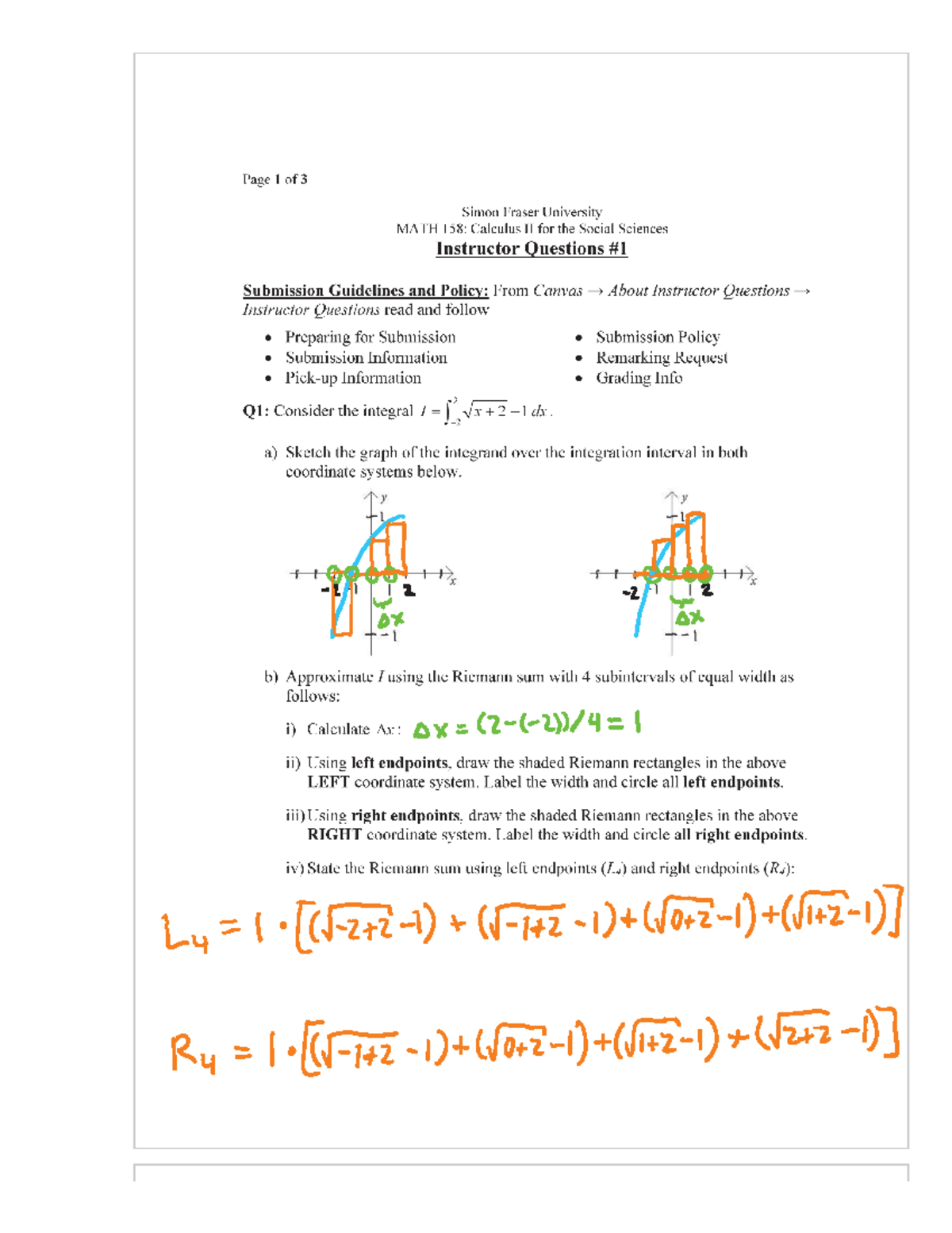 158IQsol 1 - Instructor question MATH158 - MATH 158 - Studocu