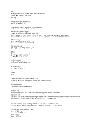 Laboration 1; Energiomvandlingar - Laboration 1: Energiomvandlingar ...