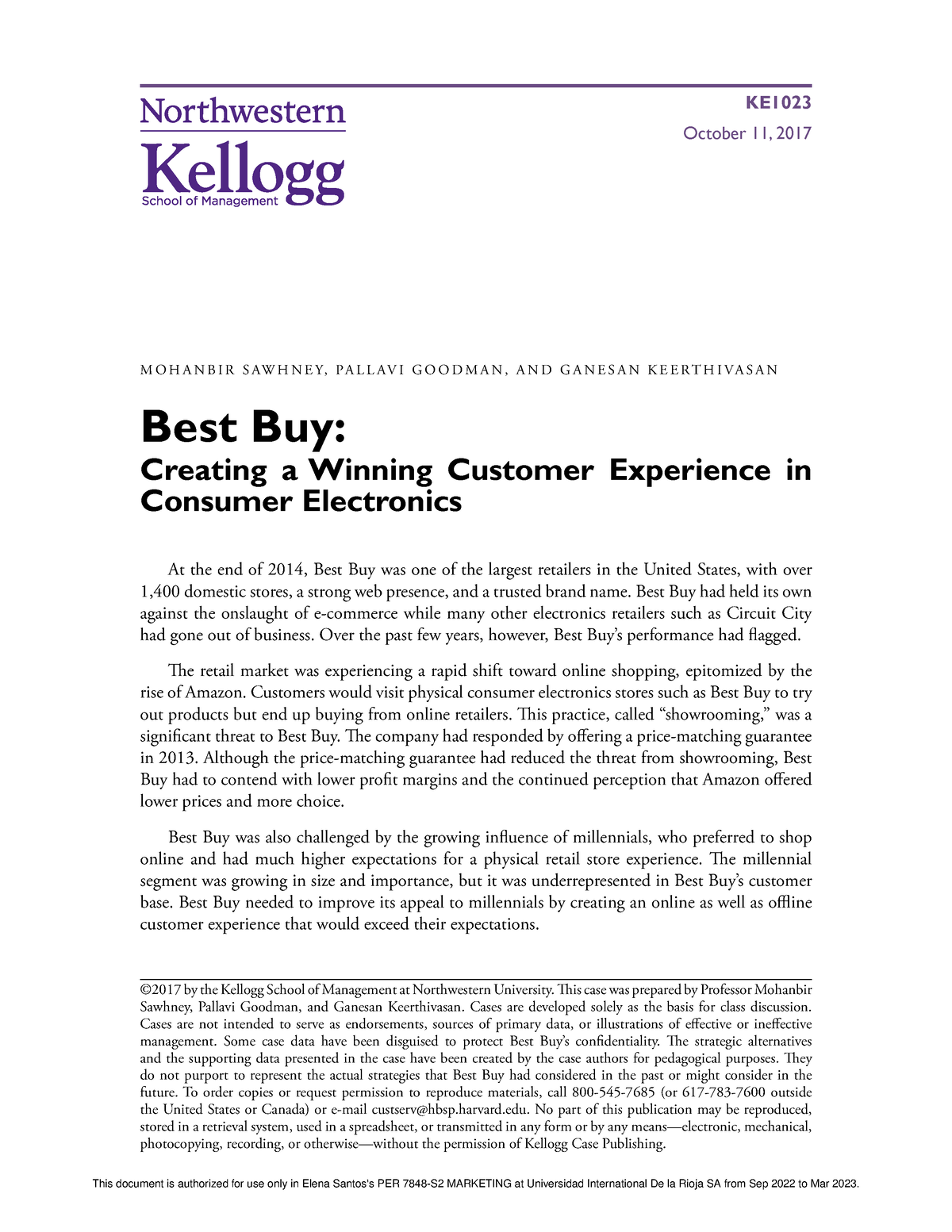 best practices at best buy case study answers