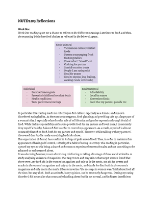 Reflective essay - Content Learnings This topic has taught me one ...