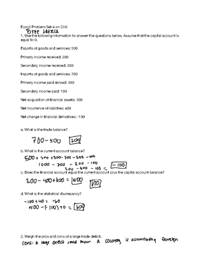 ECON 3 Lecture Notes - ECON 3 Lecture Notes Chapter 3: Comparative ...
