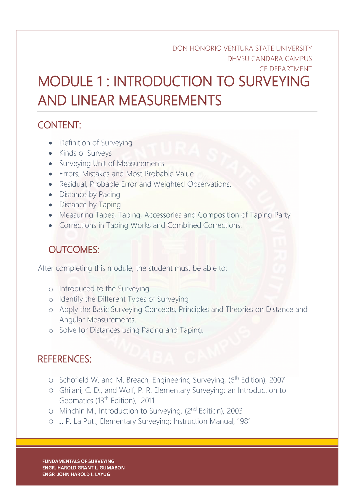 Introduction To Errors And Mistakes – Engineering Survey