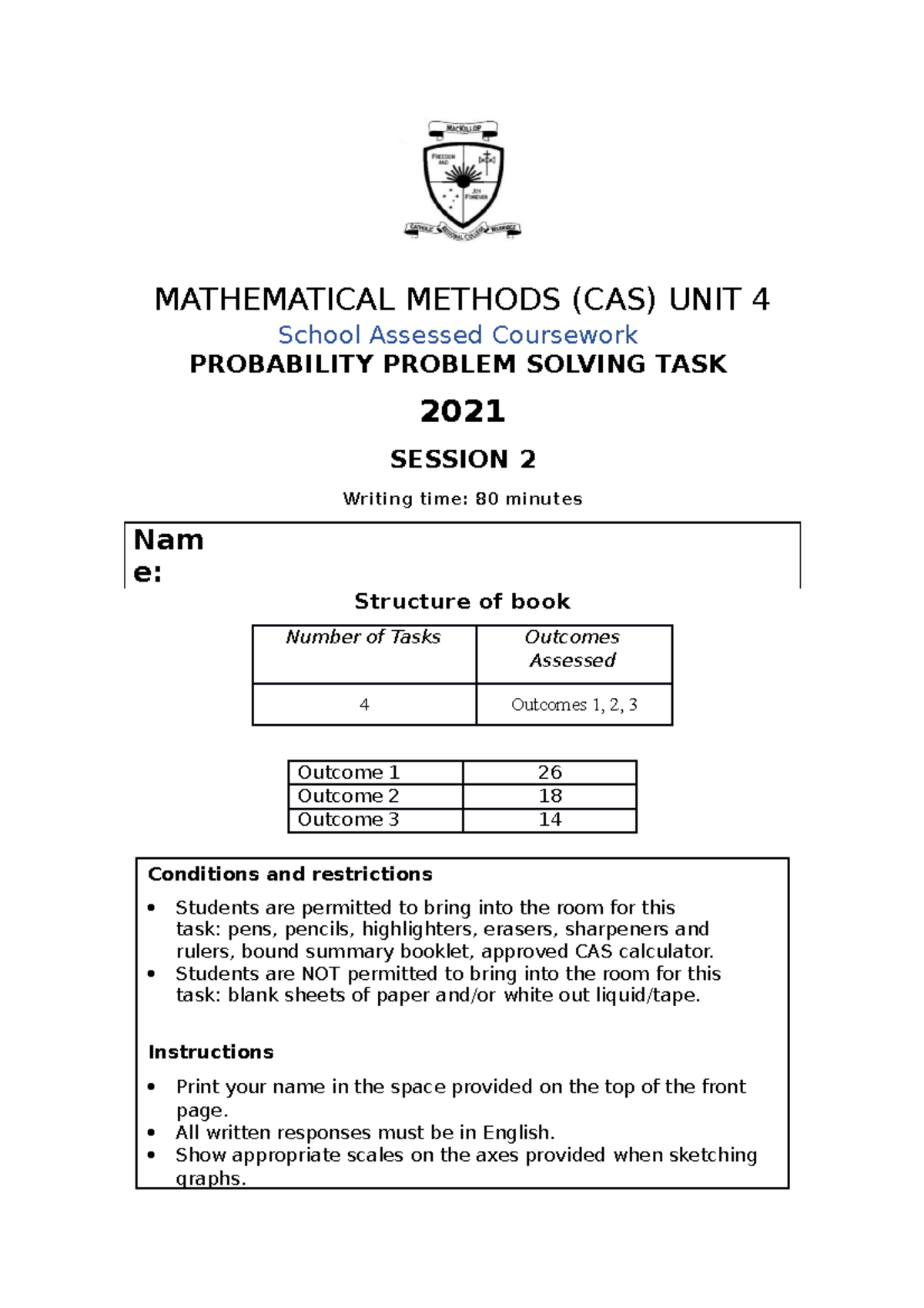 2021 12 Mmcas Probability SAC Session 2- Student Version 2 - SOLS ...