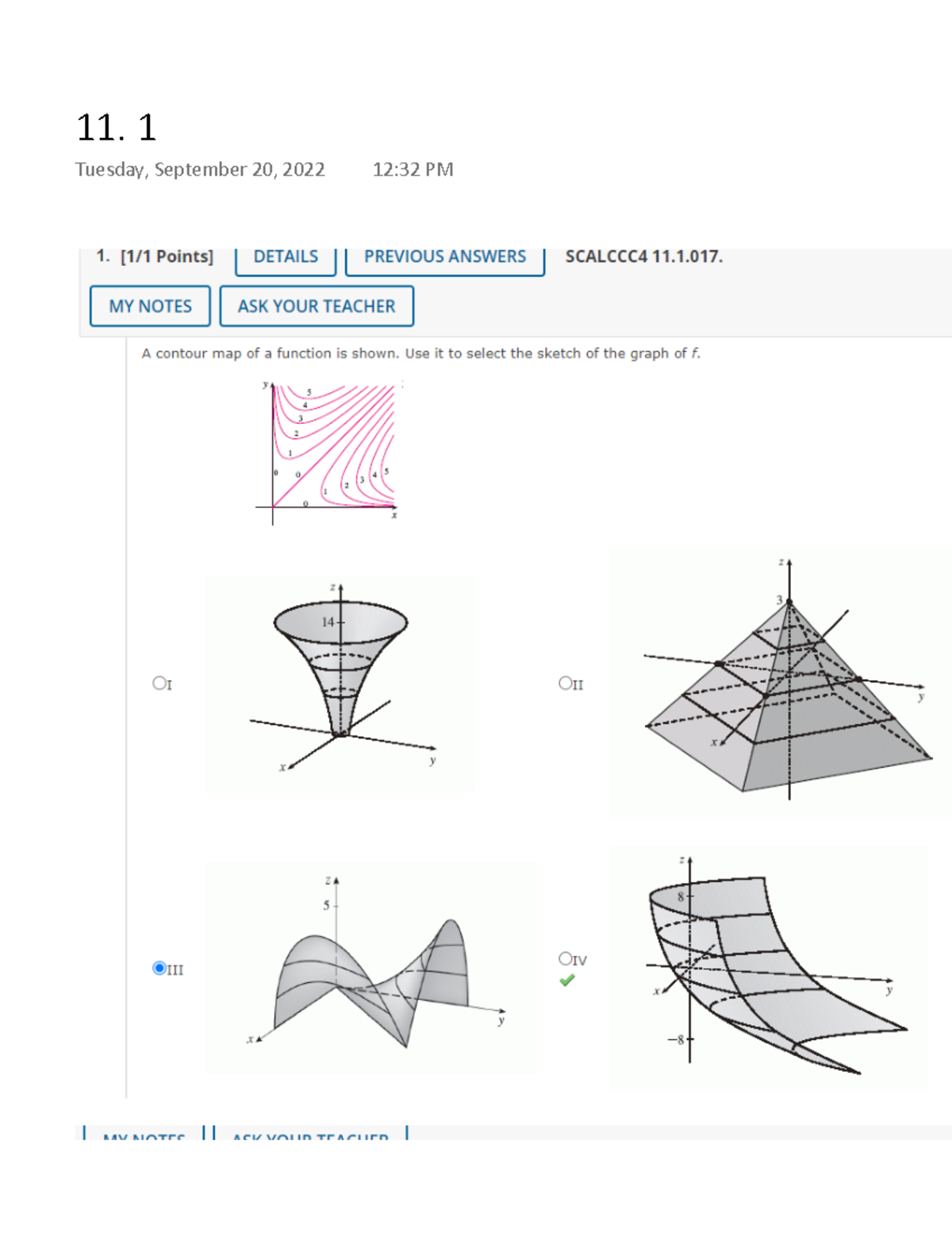 11. 1 - Professor: Bronstein, Albert - MATH 2400 - 11. 1 Tuesday ...