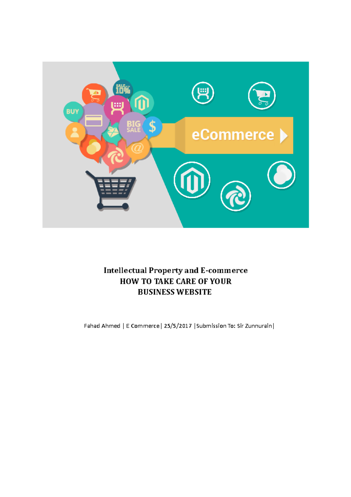 Report Ecom - IT430 EC - Intellectual Property and E-commerce HOW TO ...