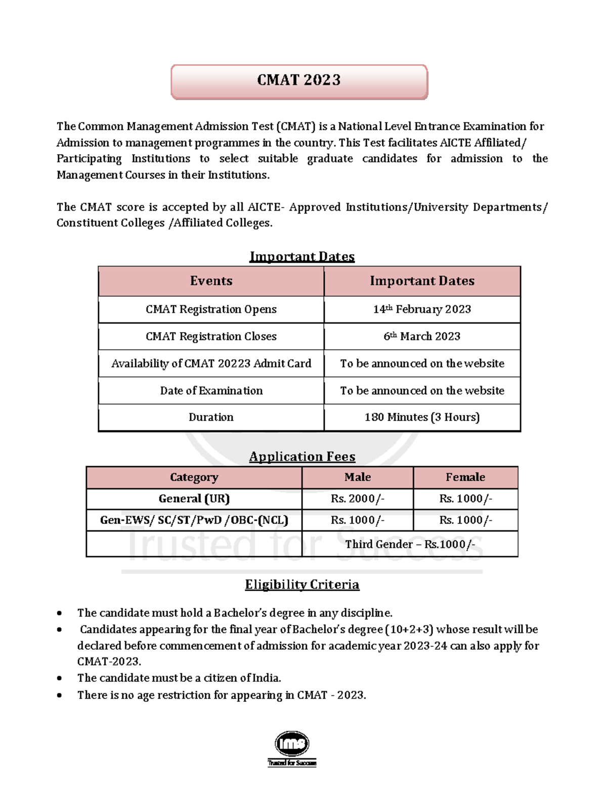 CMAT 2023 Form Filling - Uhiuyugtftf - The Common Management Admission ...