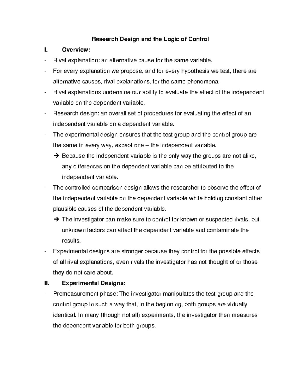 Chapter 4 Research Design And The Logic Of Control - Research Design ...