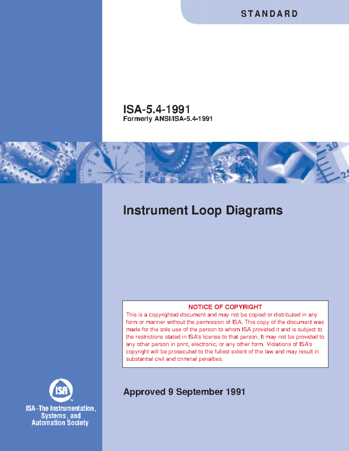 norma ISA 5.4 para lazos de control - Instrument Loop Diagrams Approved ...